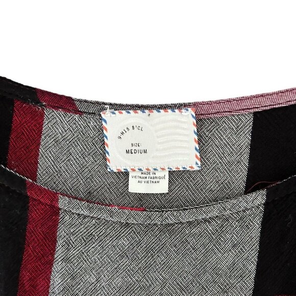 Anthropologie Postmark Womens Plaid Short Dolman Sleeve Blouse Top Size M - Picture 8 of 12